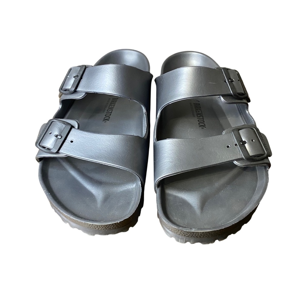 Birkenstock Arizona EVA Anthracite Metallic Gray Sandals Men 12 EU 45 Waterproof - Picture 6 of 11